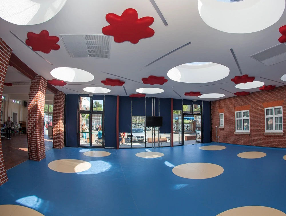 Soundtect Recycled Splat Acoustic Wall Panel Red For Recetion Areas And Schools
