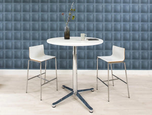 Spacestor Breve Breakout Table 2 With White Stool