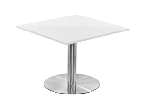 Square Dining Brushed Steel Table 1000mm 4