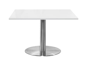 Square Dining Brushed Steel Table 1200mm 2