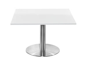 Square Dining Brushed Steel Table 1200mm 4