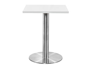 Square Dining Brushed Steel Table 600mm 4