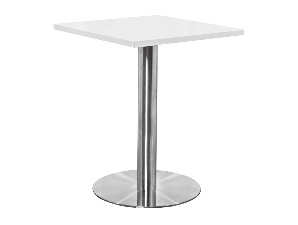 Square Dining Brushed Steel Table 600mm