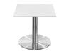 Square Dining Brushed Steel Table 800mm 2