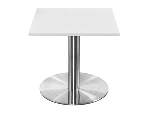 Square Dining Brushed Steel Table 800mm 2