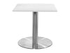 Square Dining Brushed Steel Table 800mm 4