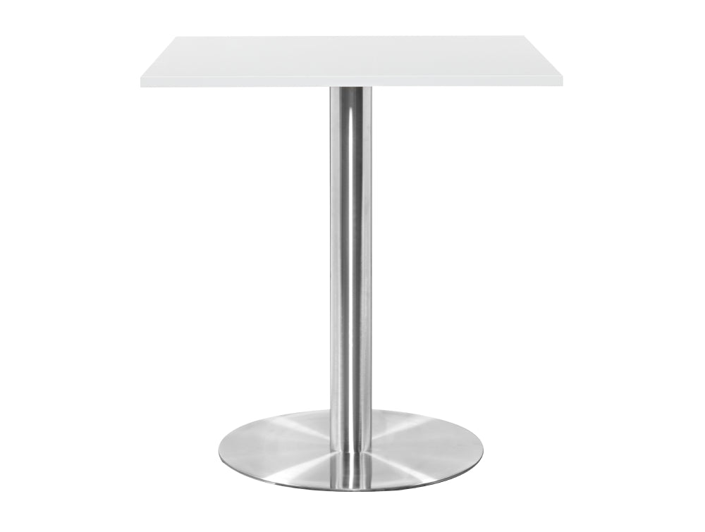 Square Poseur Brushed Steel Table 1000mm 4