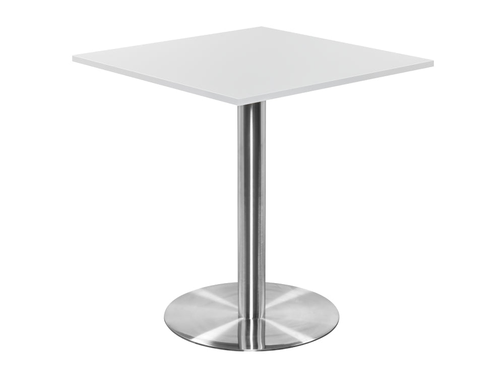 Square Poseur Brushed Steel Table 1000mm
