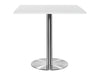 Square Poseur Brushed Steel Table 1200mm 4