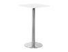 Square Poseur Brushed Steel Table 600mm 3