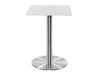 Square Poseur Brushed Steel Table 800mm 2