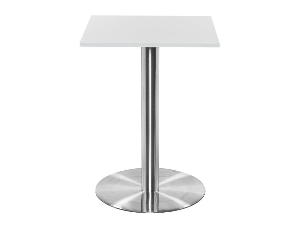 Square Poseur Brushed Steel Table 800mm 2