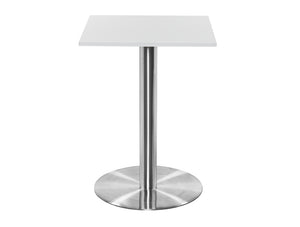 Square Poseur Brushed Steel Table 800mm 2