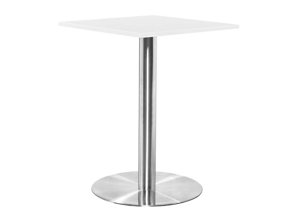 Square Poseur Brushed Steel Table 800mm 3