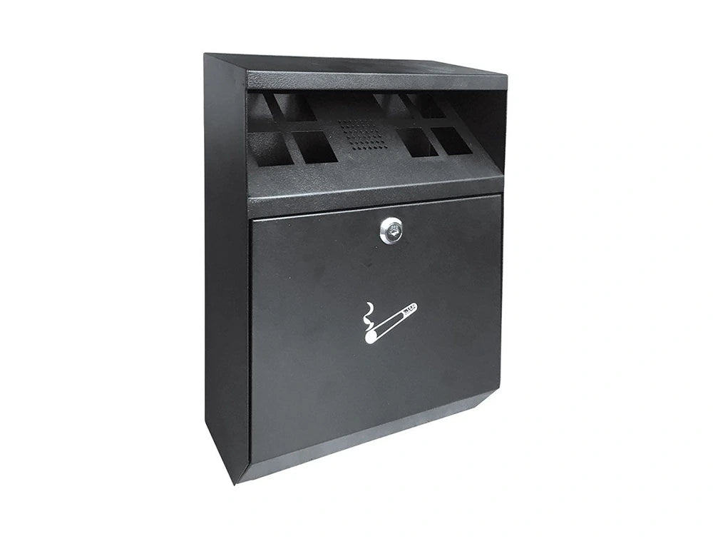 Square Wall-Mounted Cigarette Bin - 3L Capacity