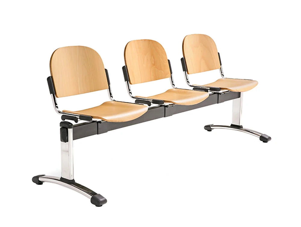 Star 3 Seater Beam Seating Wooden Chair