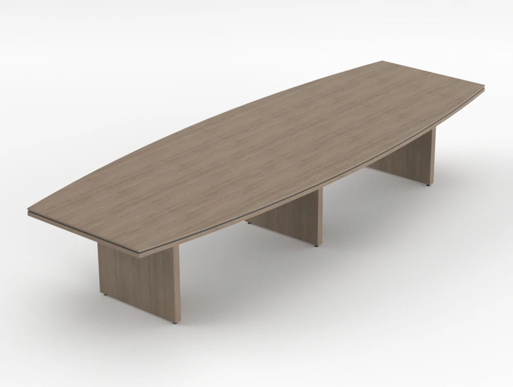 Status Executive Meeting Room Table 4000Mm Grey Oak Finish