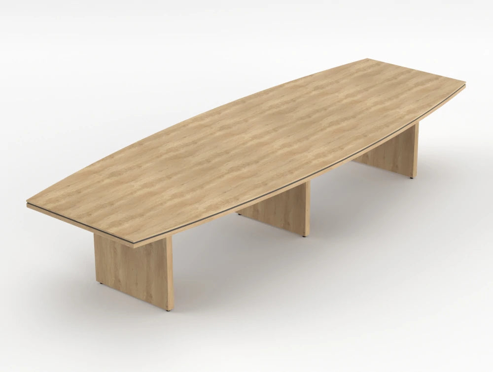 Status Executive Meeting Room Table 4000Mm Natural Oak Finish