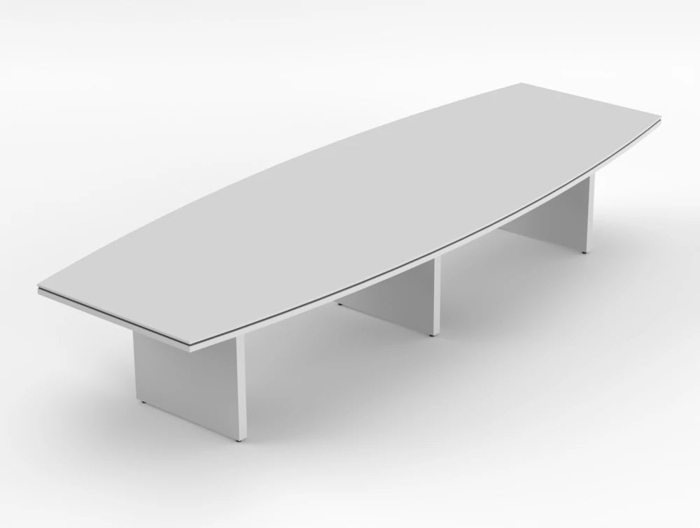 Status Executive Meeting Room Table 4000Mm White Pastel Finish