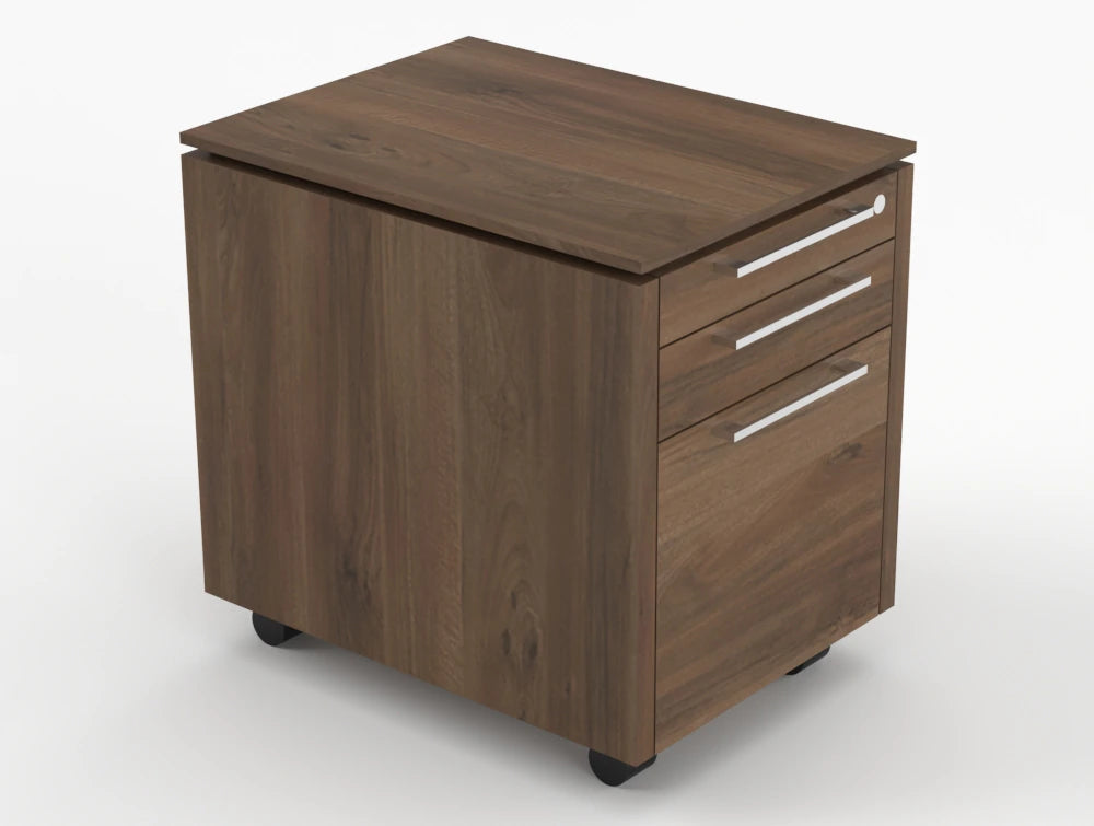 Status Executive Pedestal Dark Walnut Finish
