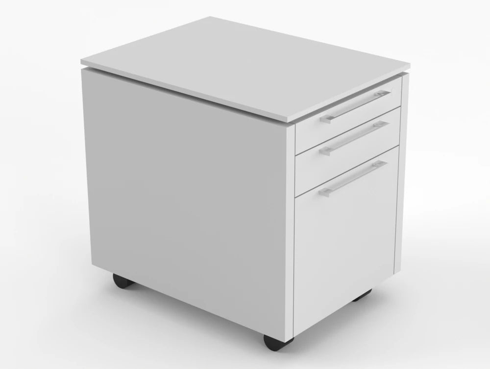 Status Executive Pedestal White Pastel Finish