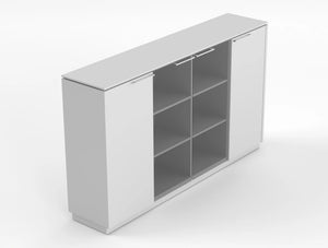 Status Executive Storage Unit With Glass Doors 1167Mm White Pastel Finish