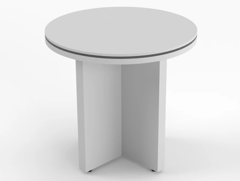 Status Round Meeting Table 800Mm White Pastel Finish
