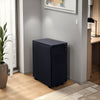 Steel Slimline 3 Drawer Pedestal with Indoor Plant and Table Lamp in Modern Office Setting