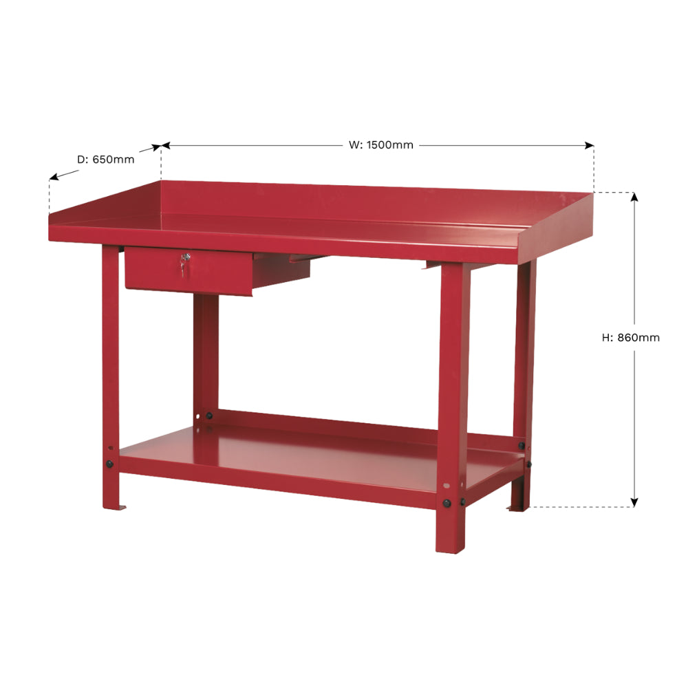 Steel Workbench with Drawer 1.5m AP1015 2