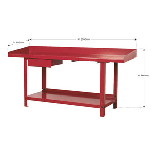 Steel Workbench with Drawer 2m AP1020 2