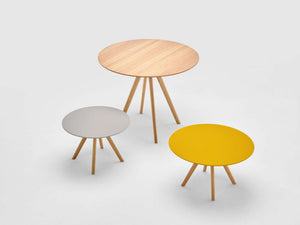 Stiks Wooden Top Round Coffee Table Family 3