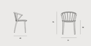 Sudoku Wooden Dining Chair Dimensions