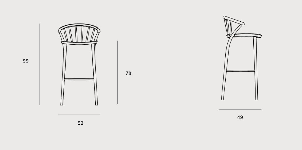 Sudoku Wooden Highstool Dimensions
