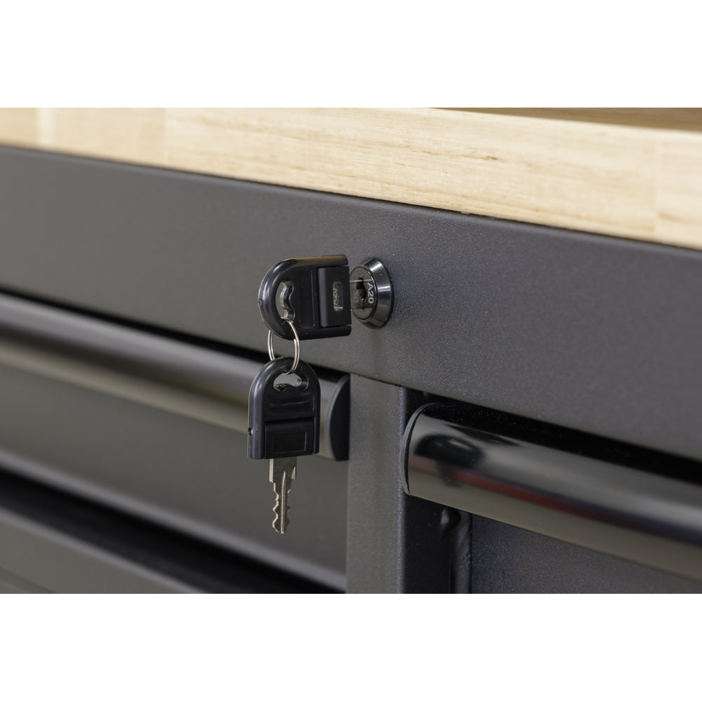 Superline PRO Black Edition Top Hutch and 2 Drawer Riser 1549mm AP6203BE 3