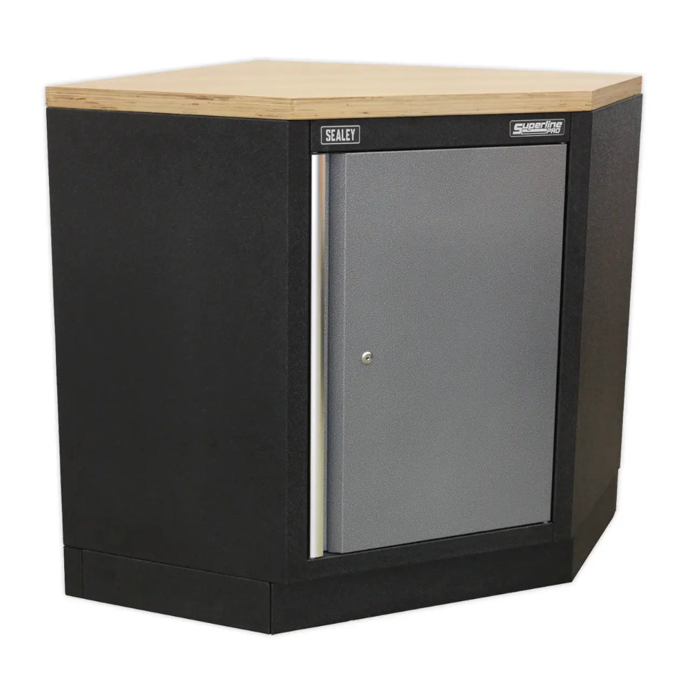 Superline PRO Corner Storage System with Wood Worktop 1.55m APMSSTACK08W 6