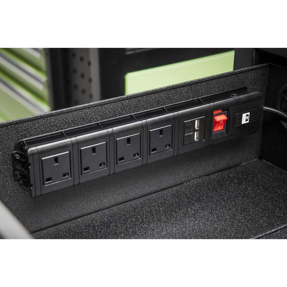 Superline PRO Mobile Tool Cabinet with Power Tool Charging Drawer 1120mm AP4206BE 7