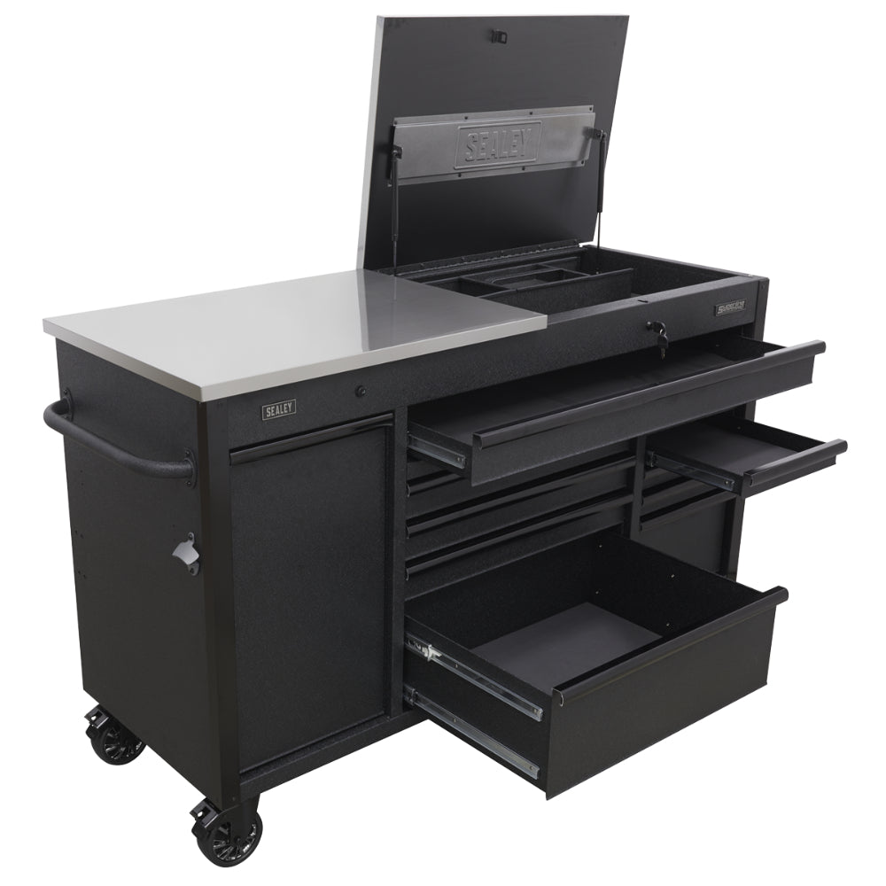 Superline PRO Mobile Tool Cabinet with Power Tool Charging Drawer 1600mm