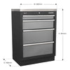 Superline PRO Modular Cabinet 4 Drawer 680mm APMS51 5