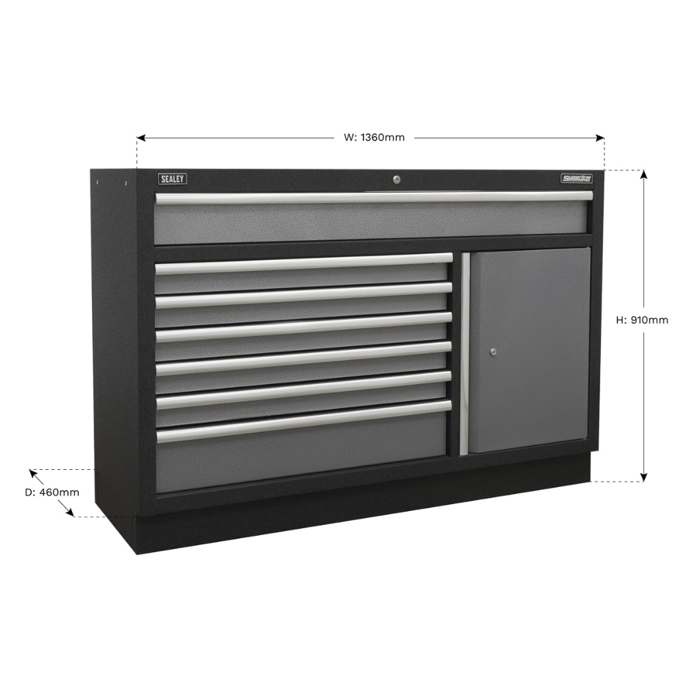 Superline PRO Modular Floor Cabinet 7 Drawer 1360mm APMS64 5