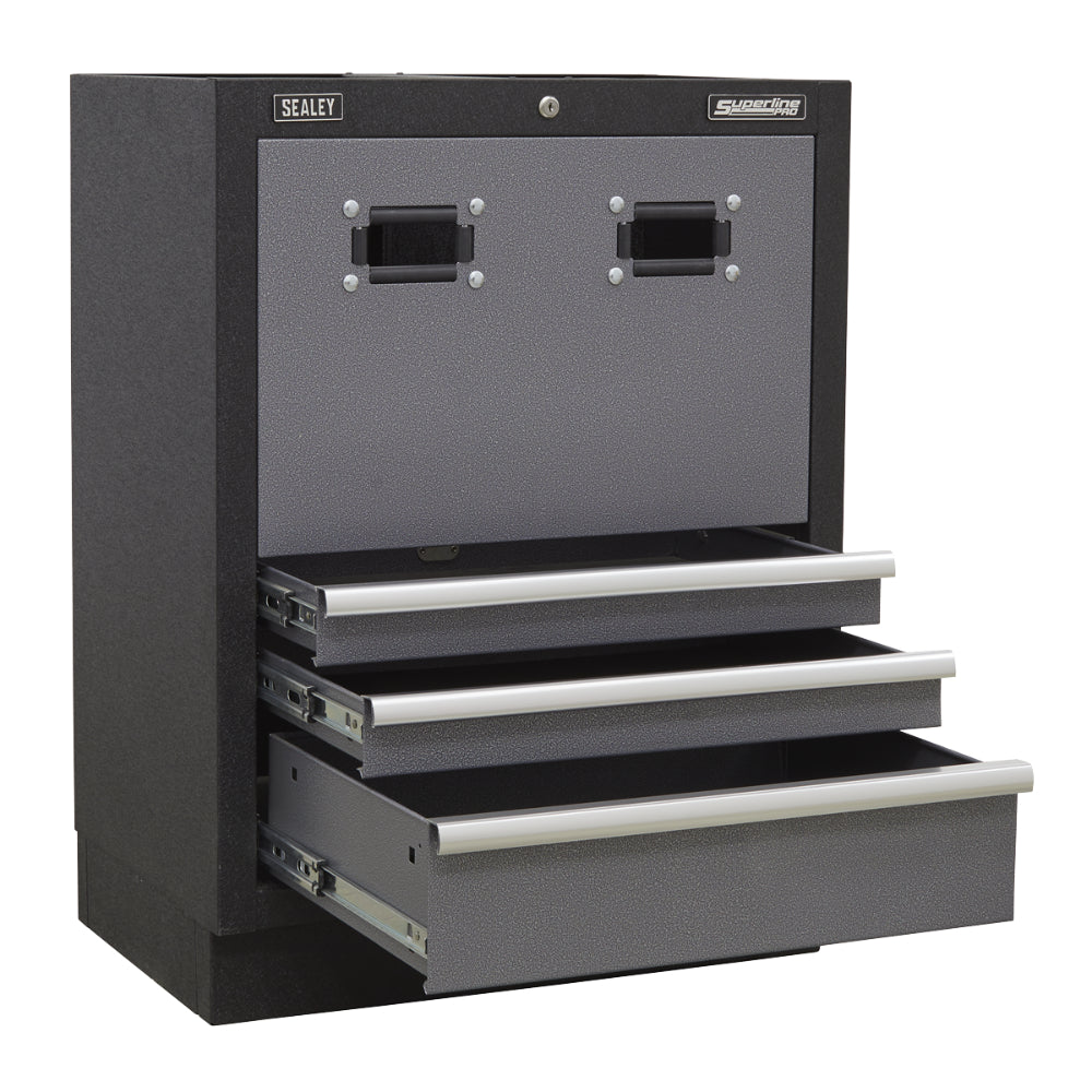 Superline PRO Modular Reel Cabinet 3 Drawer 680mm APMS63 3new
