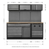 Superline PRO Modular Storage System Combo with Pressed Wood Worktop APMSSTACK14W 11