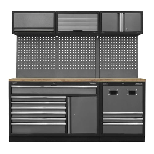 Superline PRO Modular Storage System Combo with Pressed Wood Worktop