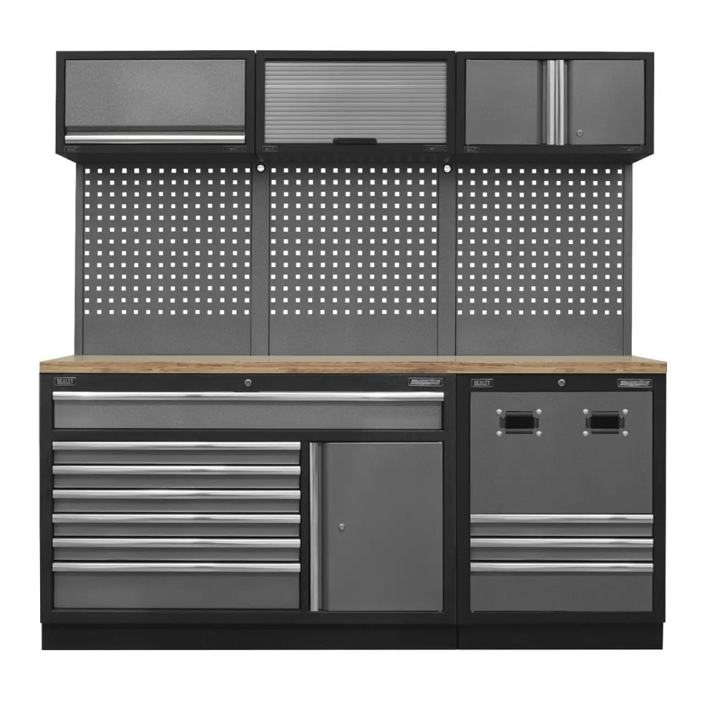 Superline PRO Modular Storage System Combo with Pressed Wood Worktop