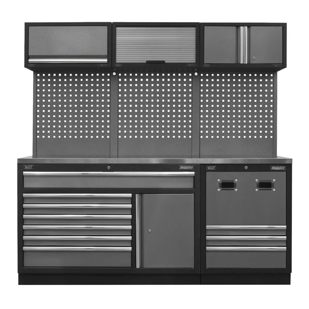 Superline PRO Modular Storage System Combo with Stainless Steel Worktop