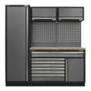 Superline PRO Storage System with Pressed Wood Worktop 1.96m
