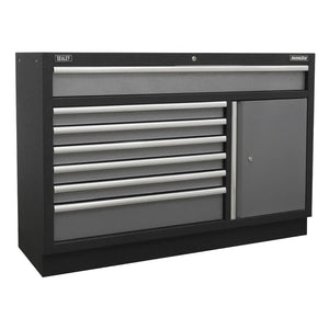 Superline PRO Storage System with Pressed Wood Worktop 1.96m APMSSTACK09W 7