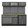 Superline PRO Storage System with Pressed Wood Worktop 2.04m (8 Modules)