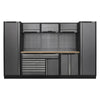 Superline PRO Storage System with Pressed Wood Worktop 3.24m