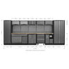 Superline PRO Storage System with Pressed Wood Worktop 4.92m APMSSTACK15W 14