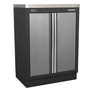 Superline PRO Storage System with Pressed Wood Worktop 4.92m APMSSTACK15W 5